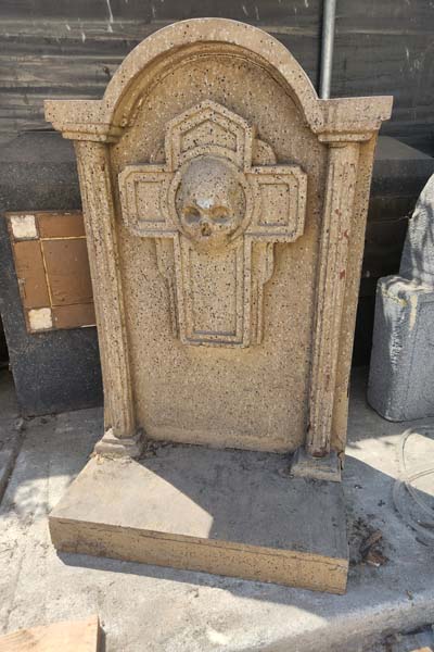 Skull in Cross Headstone