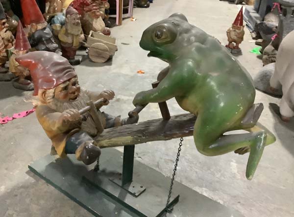 Teeter totter and frog