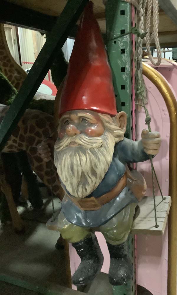 Gnome on a swing