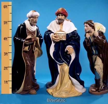 Life Size: Wisemen and shepherd