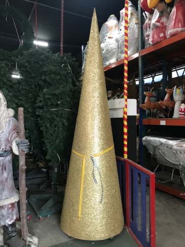 Glitter gold cones 10'