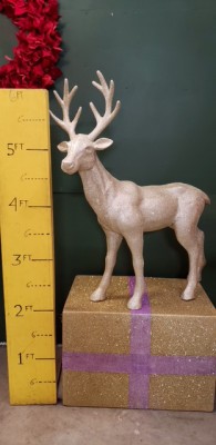 Reindeer champagne glittered Standing #1