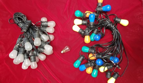 String Lights: Lot Lights Pear Shape Multi-color