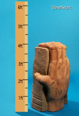 Hand Grave Marker - back