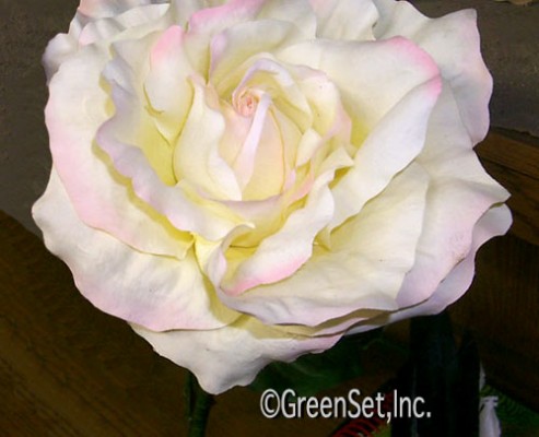 Large Silk White Rose - Oversized