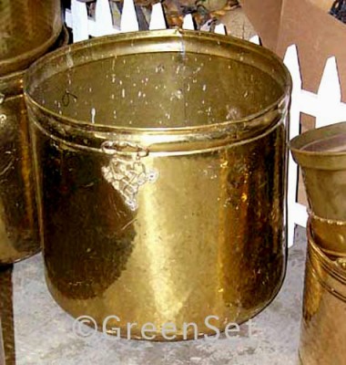 Hammered Brass Pot