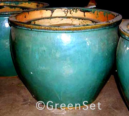 Glazed Aquamarine Pot