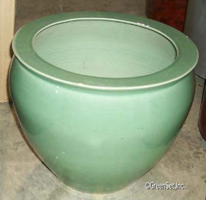 Celedon Fishbowl Pot