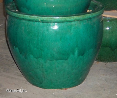 Jade Green Fishbowl Pot