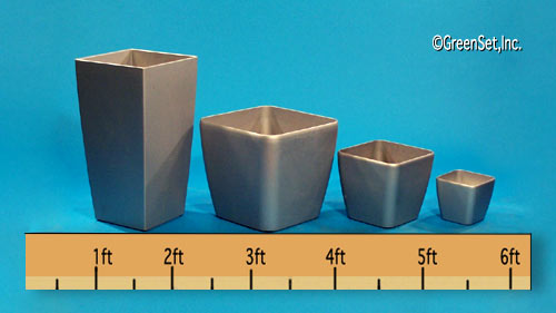 Matte Silver Modern Pots