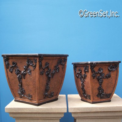 Square Grape Vine Pot