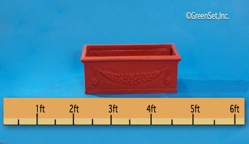 Rectangular Poly Planter With Garland 12x30