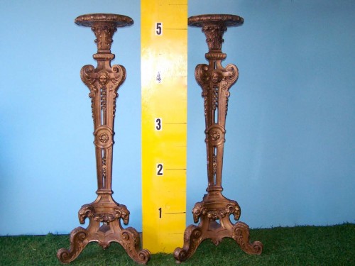 Torchiere Style Pedestal Faces w/ Rams Head