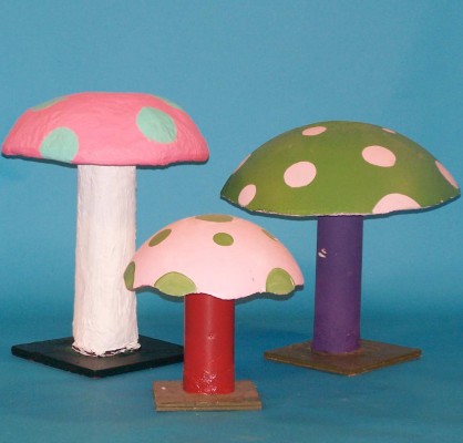 colored mushrooms