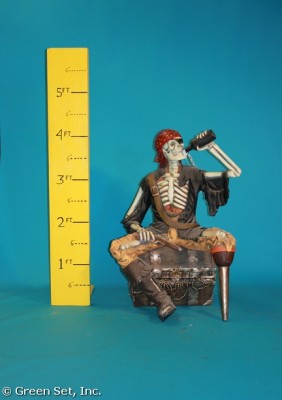 Drinking Pirate Skeleton Statue