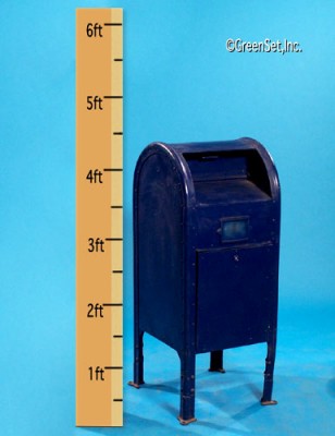 Blue Metal Mailbox