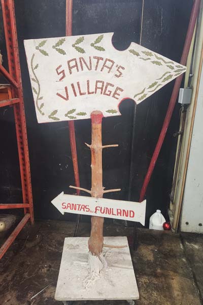 Sign: Santa's Village
