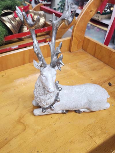 Sitting Reindeer with bells 12