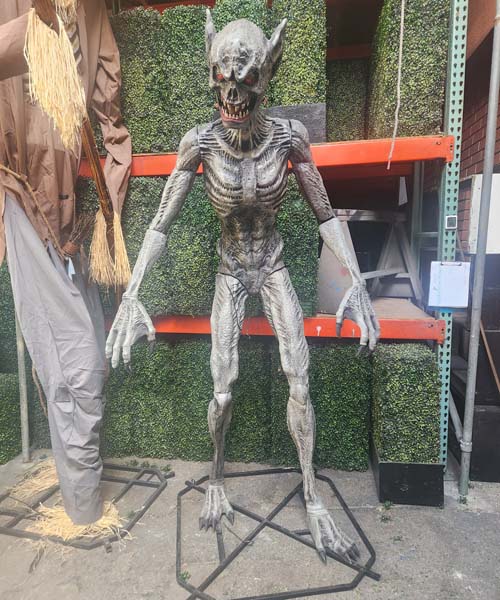 Lighted plastic 8 foot standing ghoul