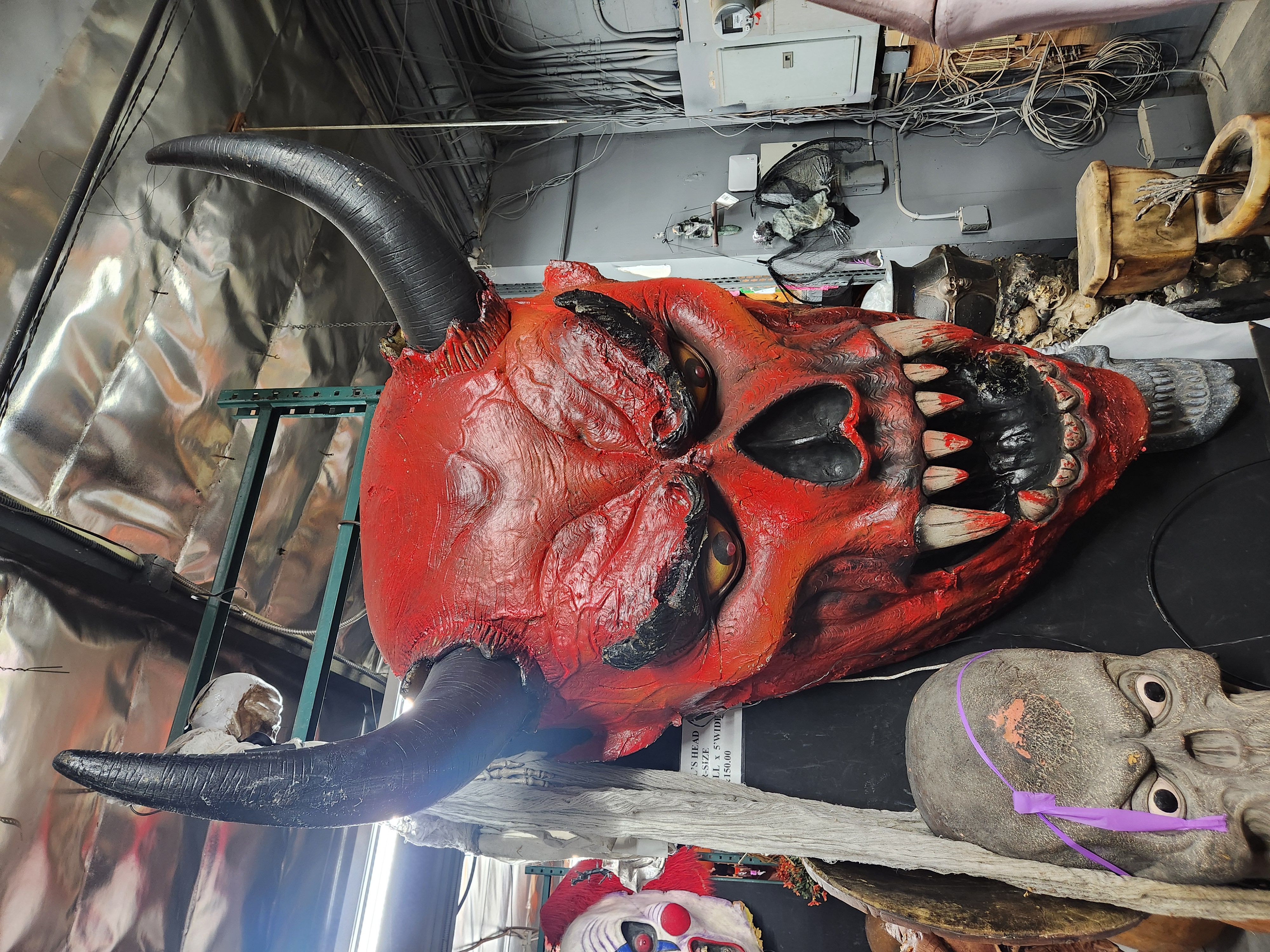 Large devil face wall decoration