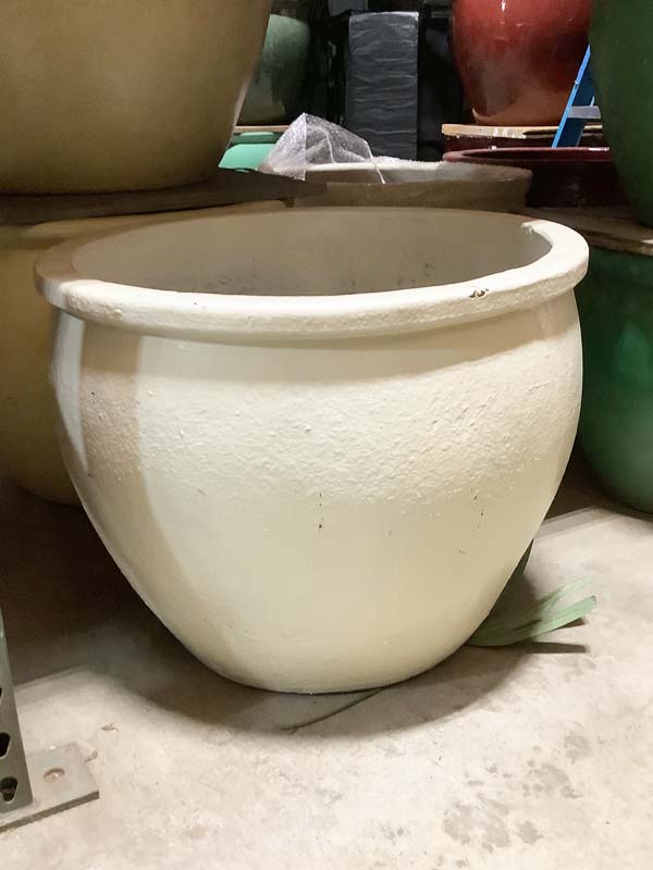 White Fishbowl Pots