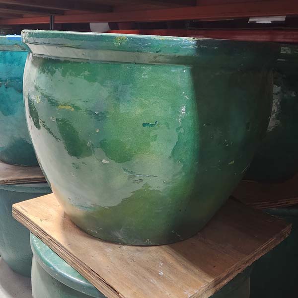 Moss Green Fishbowl Pot 15 gallon 21inch